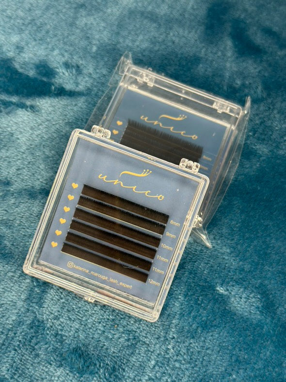 Unico Lash Extensions – Premium Mixed-Length Tray (6 Rows Mini Box)