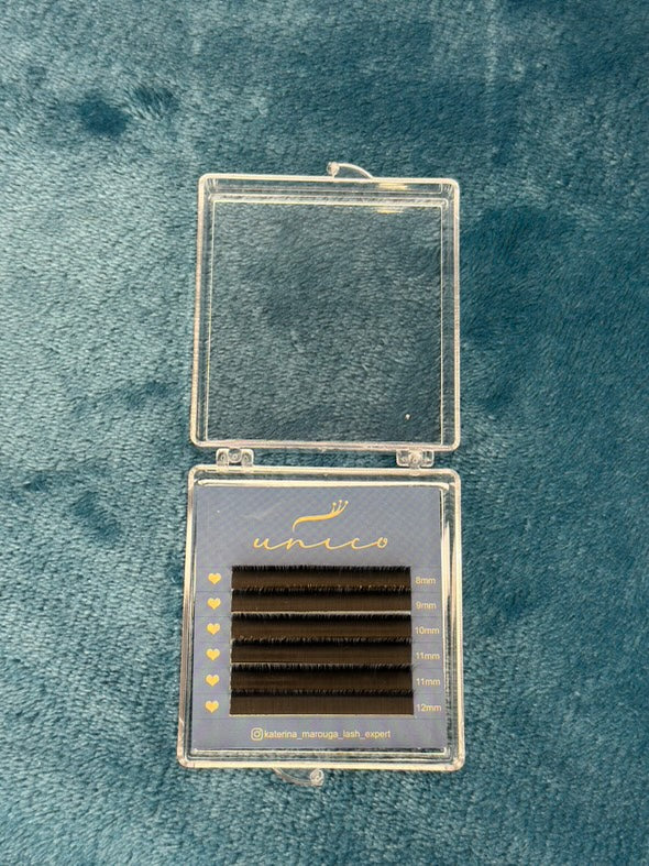 Unico Lash Extensions – Premium Mixed-Length Tray (6 Rows Mini Box)